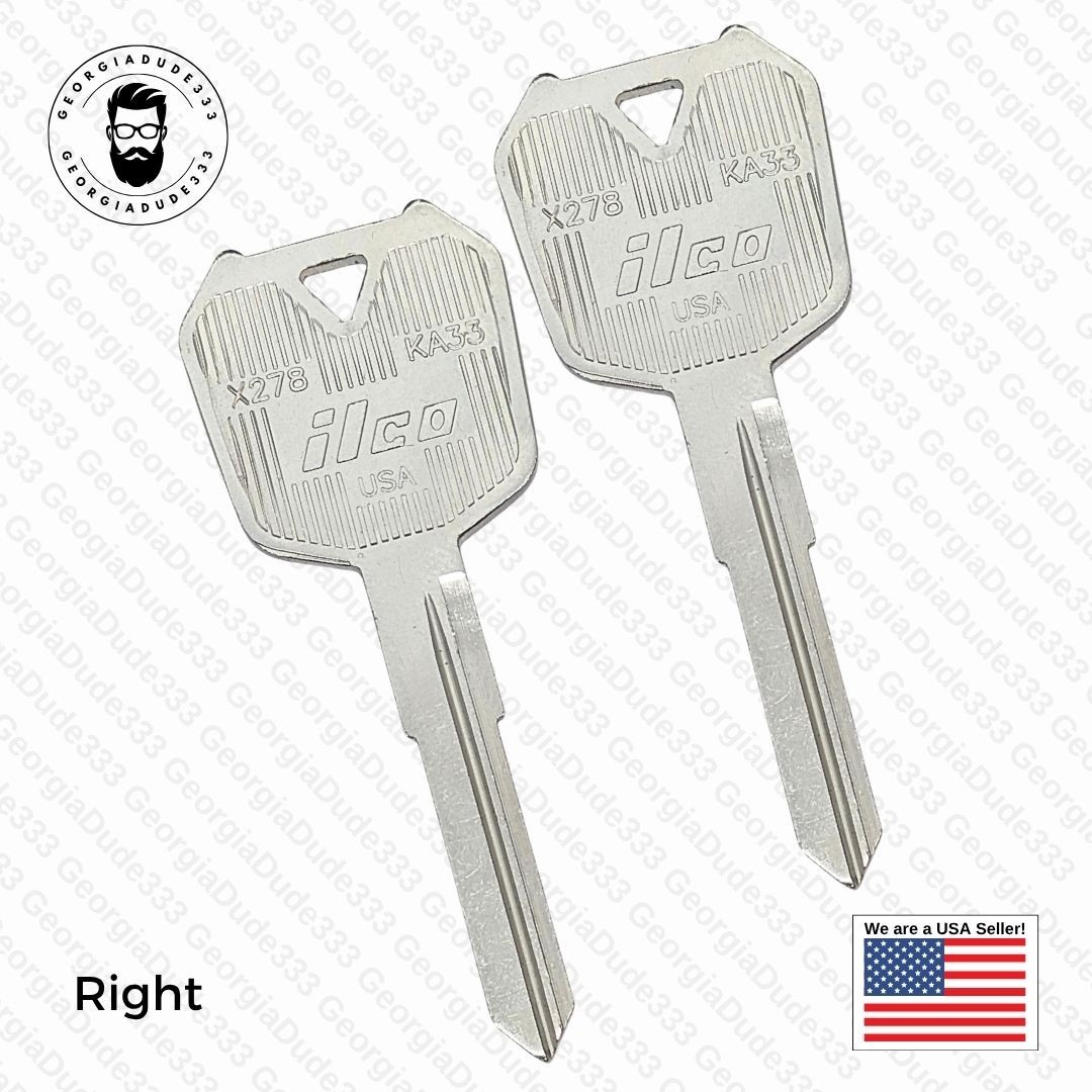 2) Replacement Motorcycle Key Blank For Fits 2008-2012 Kawasaki