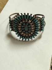 Bracciale V&R Nez Navajo in argento sterling turchese con punto ago