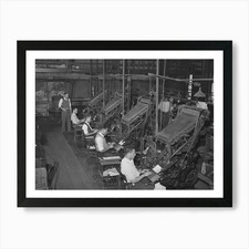 Quadro Stampa su Tela Poster Wall Art Linotype Operators Of The Chicago D incorniciato