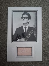 Roy Orbison Signature Mounted With Photo