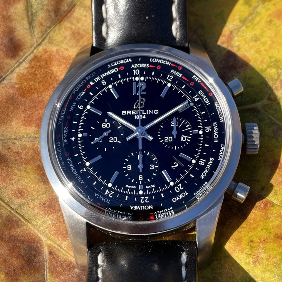 🇨🇭🌎 Breitling Transocean Unitime Pilot Chronograph 🌍🇨🇭 - Bild 2 von 4