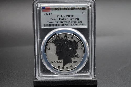 2024-S Peace Dollar Silver Reverse Proof $1 PCGS PR70 First Day of Issue FDOI
