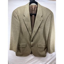 RALPH Ralph Lauren Mens Tweed Blazer Sport Coat Tan Wool Blend 40R