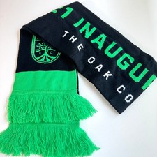 Austin FC MLS Soccer Scarf 2021 Inaugural Season The Oak Collective Black Green