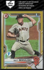 2021 Bowman Draft 1st Edition Matt Mikulski BD-179 1st Gold Foil /50 Giants