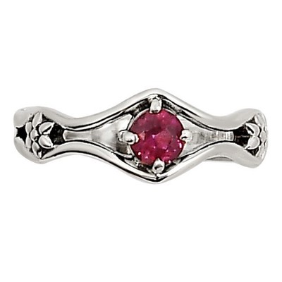 Natürlicher lila Granat - Madagaskar 925 Sterling Silber Ring Gr.6 Schmuck R-1720