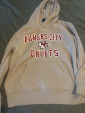 NFL Team Apparel Kansas City Chiefs Gray Football Hoodie Youth Size 8