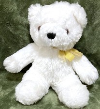 Soft White Teddy Bear Plush 10" Anico Int'l Yellow Bow Cute Birthday Friend 2019