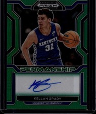 2022 Prizm Draft Picks #CP-KGR Kellan Grady College Penmanship Prizms Green