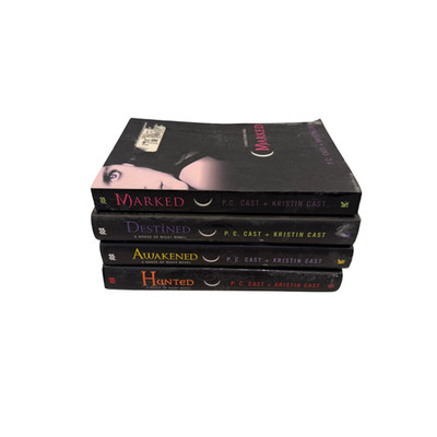 House of Night Series Lot 4 Books Cast Marked Destined Awakened Hunted HC