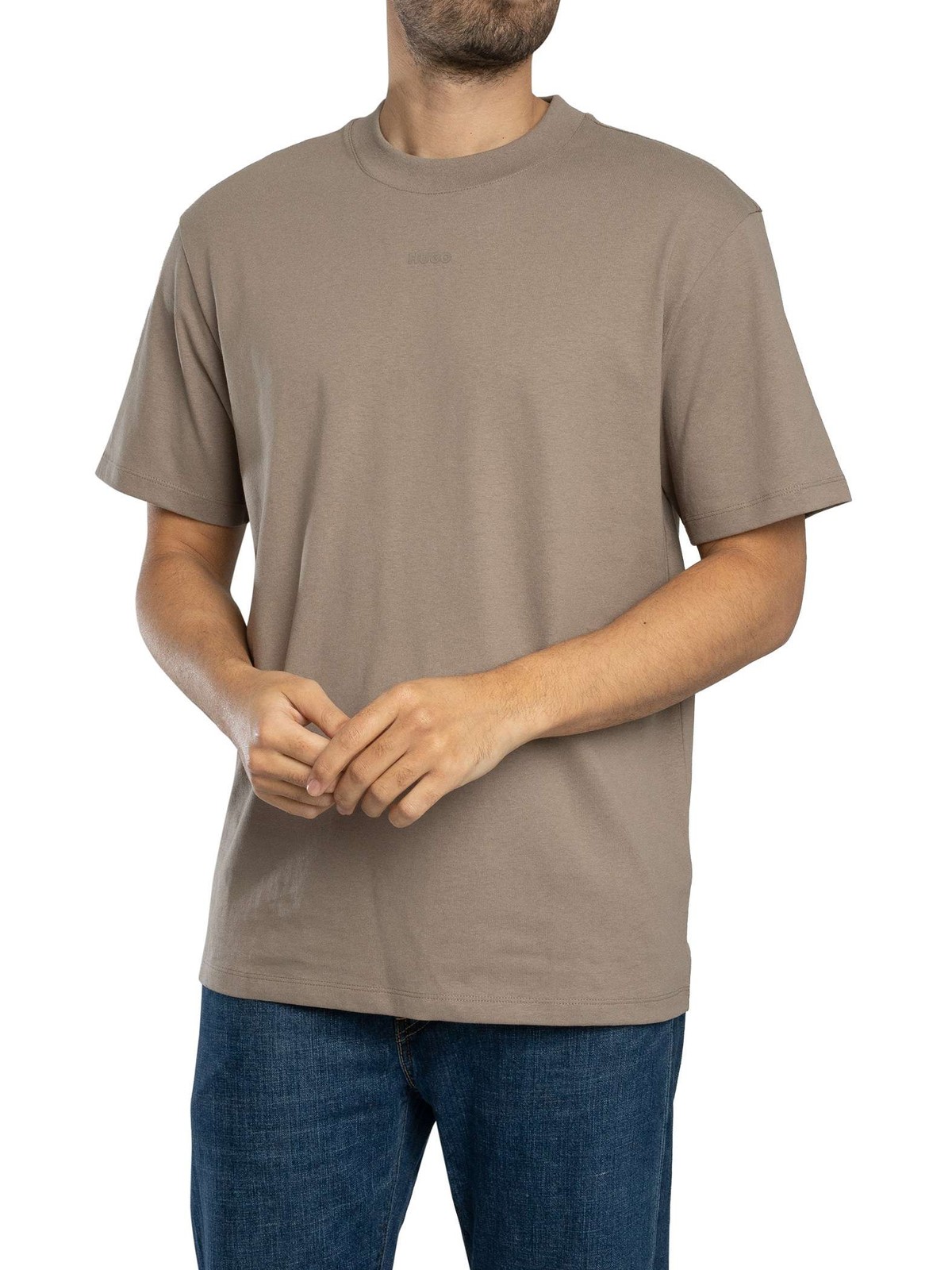 HUGO Mens Dapolino Logo T-Shirt Brown 16590₽