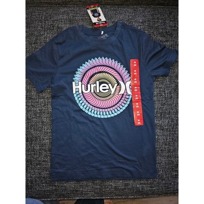 Hurley T-Shirt Boys Size M (8) Night Force Blue New Graphic Easy Fit Tee