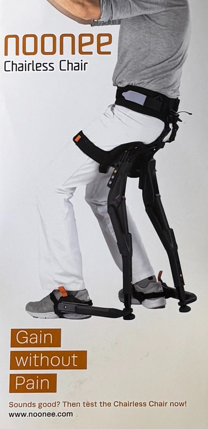 Noonee Chairless Chair 2.0 Wearable Seat Ergonomic Exoskeleton w/ Carry Bag NEW