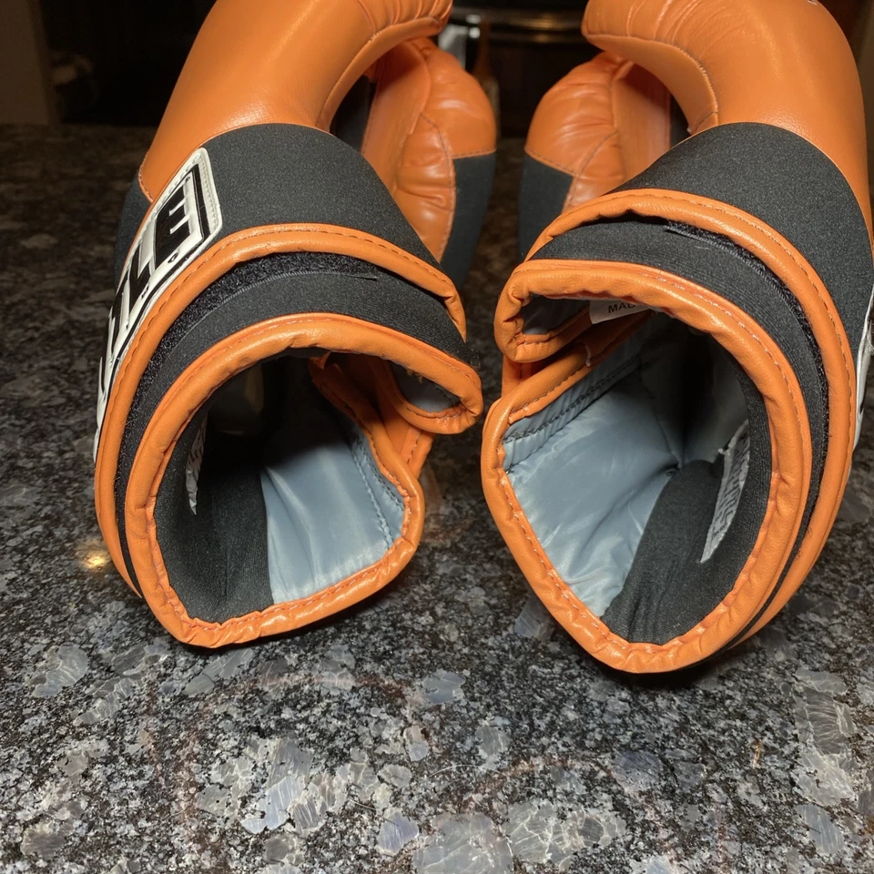 Title Boxing Gel Intense Training Gloves 16oz Black Orange Wraps - Image 4 of 4