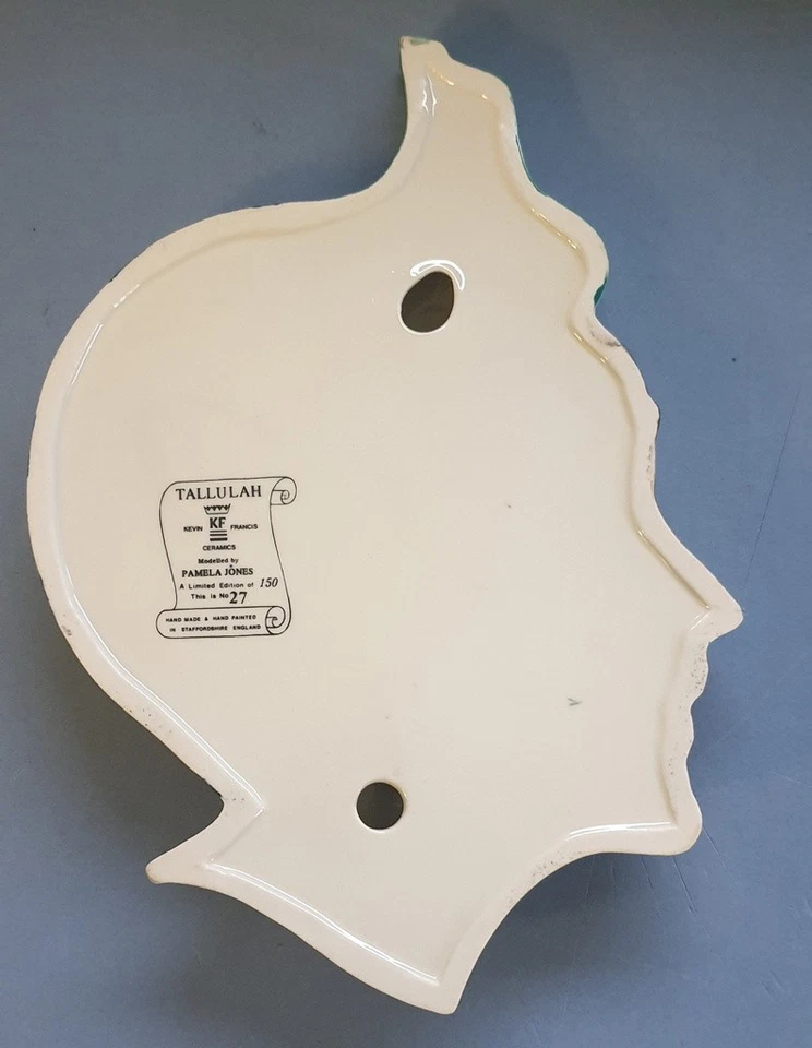 a133 Kevin Francis Tallulah Wall Mask By Pamela Jones 27/150 - Image 2 of 3