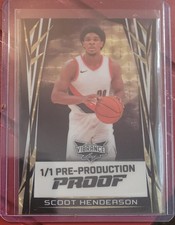Scoot Henderson Leaf Vibrance Pre-Production Proof 1/1 Portland Trail Blazers