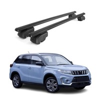 DachträGer GrundtäGer FüR Suzuki Vitara Mk4 2015-2026 75Kg Alu Schwarz 2 Tlg
