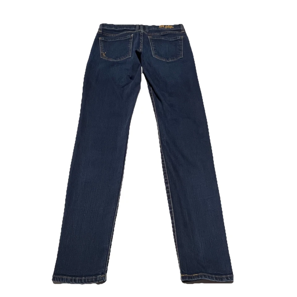 Pantalones de mezclilla Kut From the Kloth Vic ajustados para mujer talla 2 tiro bajo elásticos azules Foto 3 de 4