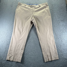 Tommy Hilfiger Pant Mens 44x30 Brown Cotton Chino Straight Preppy Career Stretch