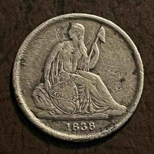 1838 O Seated Liberty Dime 10 Cents - Good Date! - READ DESCRIPTION