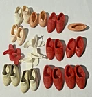 Vintage Ideal TAMMY Dolls RED & WHITE Shoes LOT 13 Pairs Barbie Compatible Japan