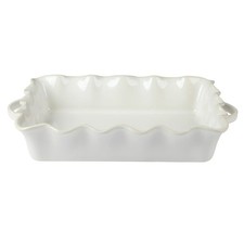 Pioneer Woman Colette Ruffled Edge Casserole 9'x13" Stoneware Baking Dish Linen