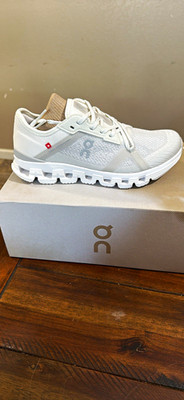 On Cloud X 4 AD Women's White Mesh Low Top Sneakers, Breathable Lace-Up