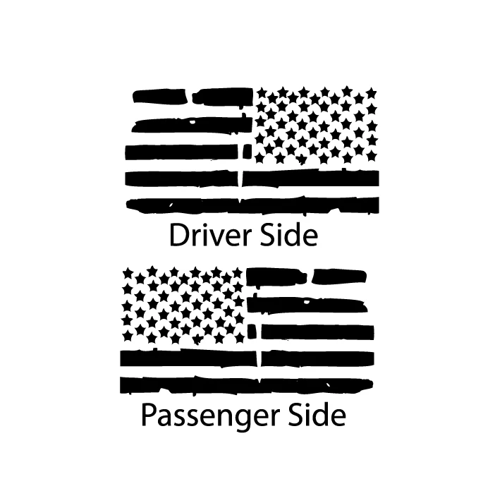 Distressed USA Flag Decal Fits 2010-2023 Toyota 4Runner TRD PRO Rear windows TF6 - Image 2 of 3