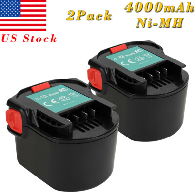 2X 4000mAh 12V Ni-MH Battery For AEG B1215R BS12X M1230R B1220R BS12G BSB12STX