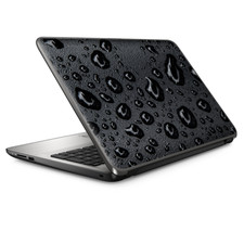 Laptop Skin Wrap Universal for 13 inch - Rain Drops on Black Metal