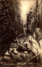 Vintage Postcard Photo RPPC Flume Gorge White Mts NH Greeting from Eleanor