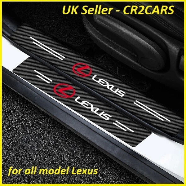 For LEXUS Logo AntiScratch Door Sill Protector Protection Carbon CR299