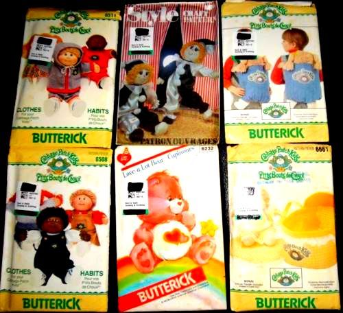 VINTAGE Cabbage Patch Kids & Care Bear Patterns by Butterick ***UNCUT PATTERNS** - Picture 1 of 3