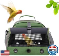 Bird Travel Carrier, Portable Small Bird Parrot Parakeet Carrier with Standin