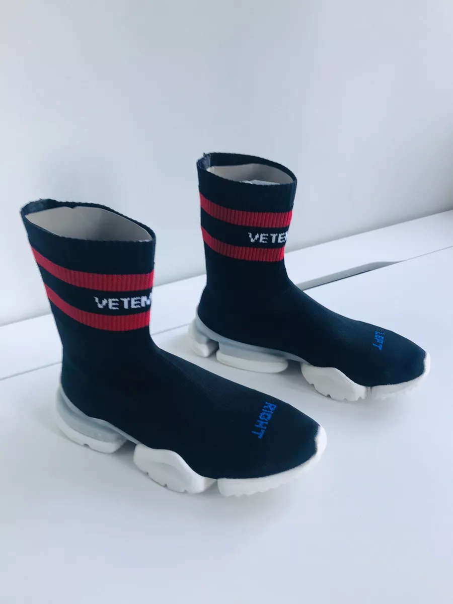 Vetements x Reebok Sock Runner 2018 Sz 8.5 Black W/Box And Tags