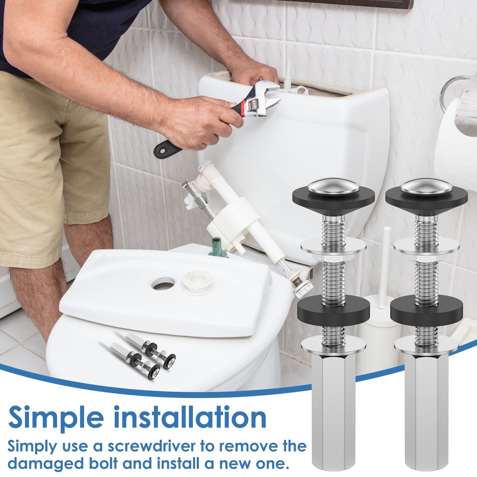 2Pcs Toilet Tank to Bowl Bolt Kit Stainless Steel Toilet Tank Bolt Washer Kit“ eBay