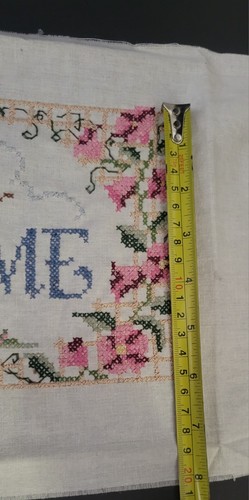 Vintage Cross Stitch God Bless Our Home Completed Ready to Use Or Frame - Picture 6 of 7