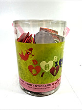 Alphabet Heart Tub Foam Stickers New in Canister 78 count RARE