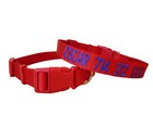 Personalized Customized Embroidered Dog Name Adjustable Nylon Collar For Dogs