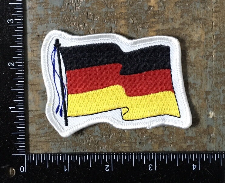 Vintage GERMANY Waving Country Flag Travel Souvenir Embroidered Patch