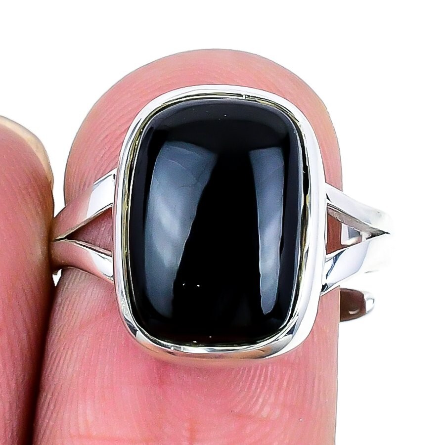 Thanks Giving Day Deal Black Onyx Gemstone 925 Silver New Statement Ring Jewelry