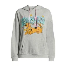 Scooby-Doo Juniors XXXL (21) Characters in Car Novelty Grey Pull Over Hoodie NWT