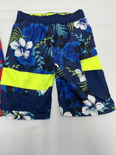 OP Boys Swim Trunks Shorts Size Medium (8) Red Fish New w/Tag, Hawaiian Flower - Picture 4 of 5