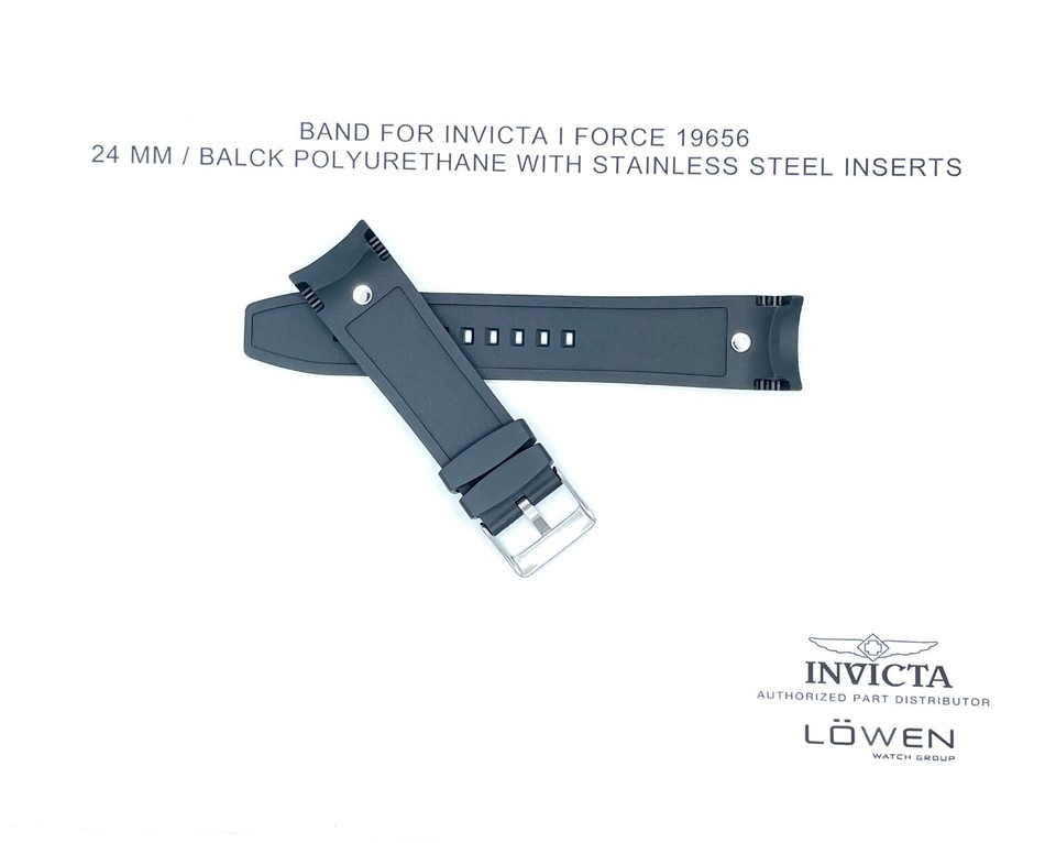 Authentic Invicta I Force 19656 Polyurethane 24MM Black Watch Band eBay