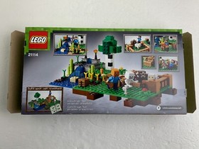 LEGO Minecraft The Farm Set 21114 includes Steve, Skeleton, Sheep, and Cow