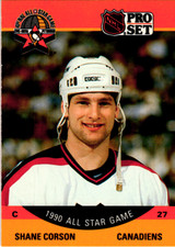 Shane Corson Montreal Canadiens C #369 All Star Game Pro Set 1990 #Hockey Card