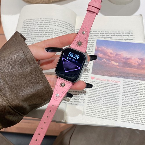 Fashion Slim Leather Wristband For iWatch Series 10 9 8 Ultra SE 7 6 5 4 3 2 1 - Picture 5 of 31