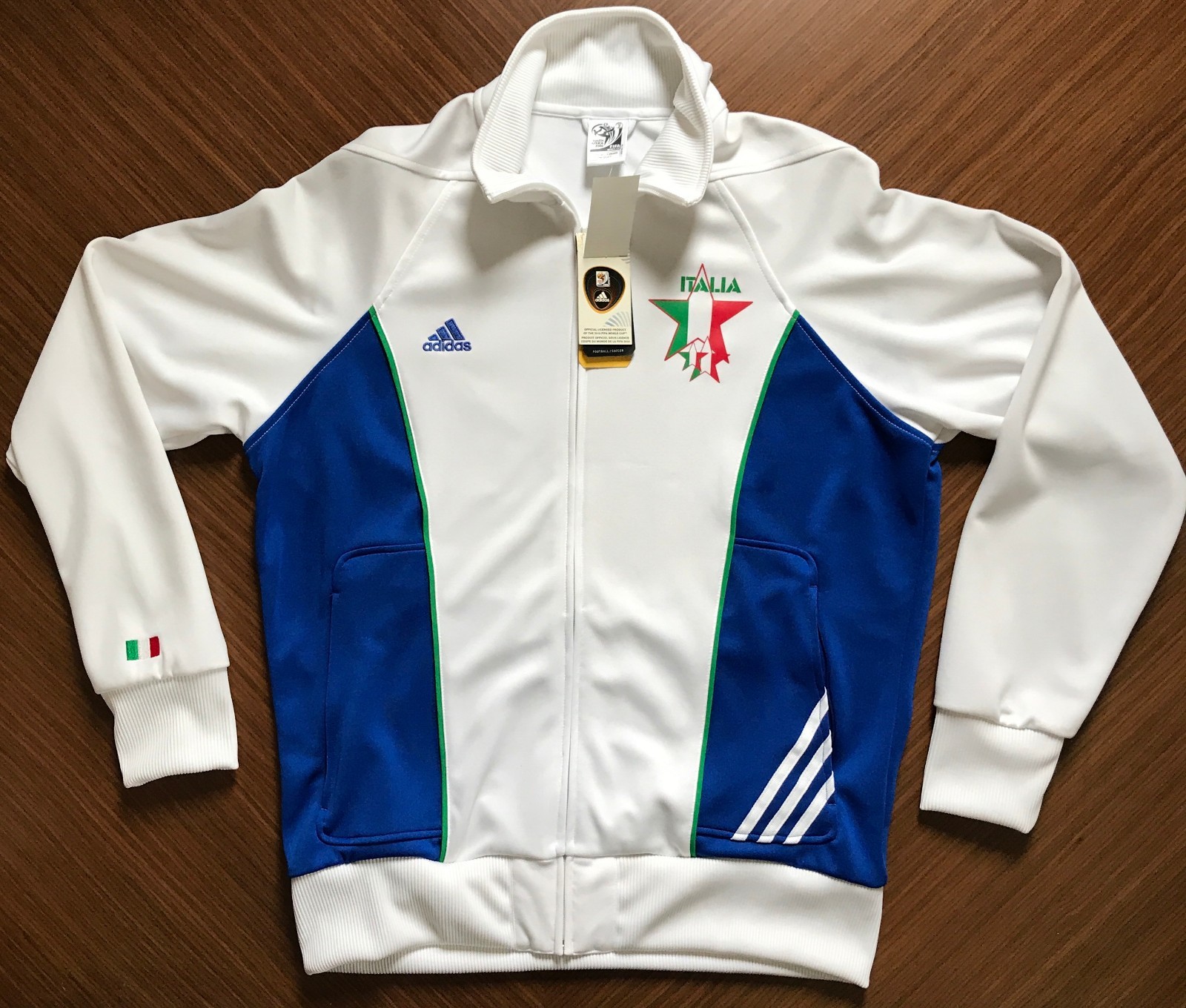 Azzurri Italia 2010 Copa del Mundo Sudáfrica Chaqueta Tamaño Xl Bnwt% 100 Original Azzurri Italia 2010 Copa del Mundo Sudáfrica Chaqueta Tamaño Xl Bnwt% 100 Original