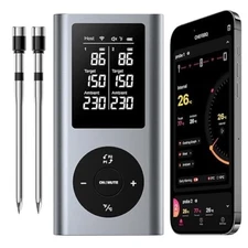 Digital Wireless Meat Thermometer, 2 Probes, 800FT bluetooth, For iOS & Andriod