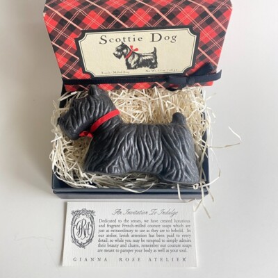 Gianna Rose Scottie Dog Shaped French Milled 4 Oz Soap Novelty - New in Box